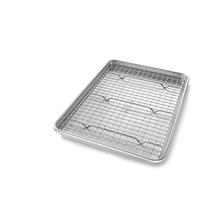 Panela de geleia de geleia dos EUA assadeira e rack de resfriamento antiaderente assado, metal