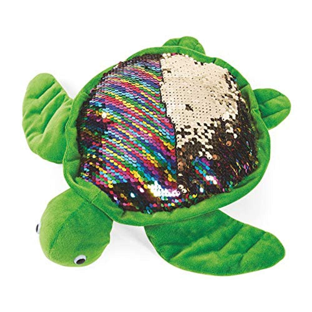 11 ”Tartaruga Stuffed Animal com Salmelos Reversíveis Flipping - Cute Plush Sea Turtle