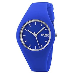 Relógio Esportivo Simples de Silicone 30M Resistente à Água (Azul Escuro)