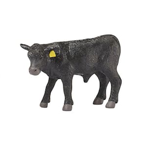 Little Buster Toys Angus Calf - Bezerro Angus Preto Realista, Escala 1/16