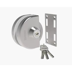 Fechadura Inox Para Vidro/Alvenaria De Pressão Correr Va 159