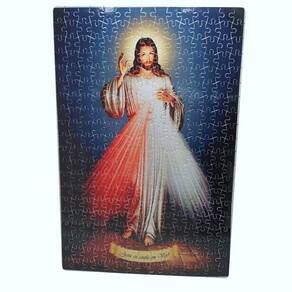 Quebra-Cabeça Religioso Jesus Misericordioso de 500 peças em Madeira