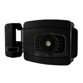 Fechadura mini AGL 42mm chave tetra 12v externa preta AGL