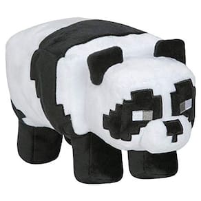 JINX Minecraft Adventure Panda Pelúcia Brinquedo de Pelúcia, Preto / Branco, 9.5 "Long