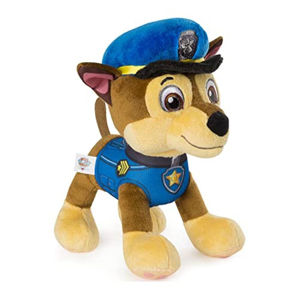 Brinquedo de pelúcia Paw Patrol 8” Chase - a partir de 3 anos