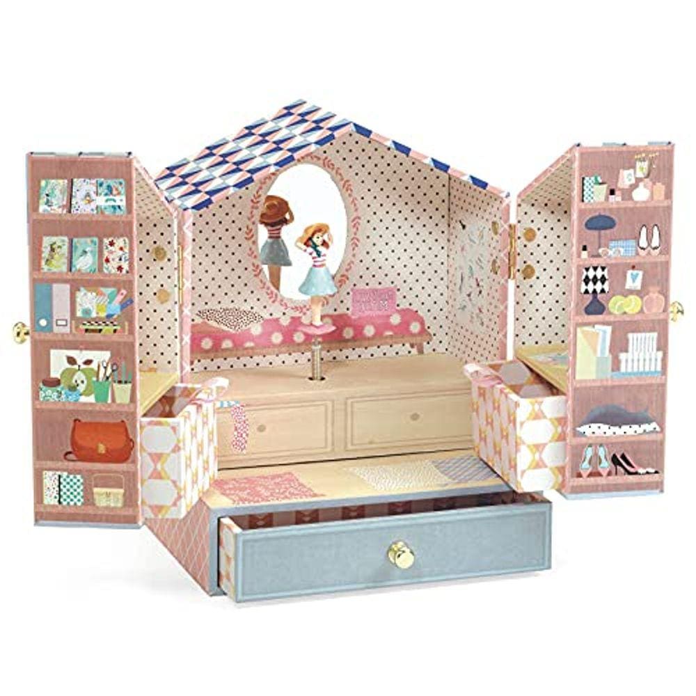 DJECO Tinou Shop Musical Treasure Box, Multicolored