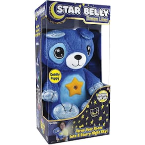 Ontel Star Belly Dream Lites, Stuffed Animal Night Light, Cuddly Blue Puppy