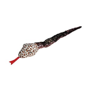 Pelúcia de cobra de lantejoulas Wild Republic, bicho de pelúcia, brinquedo de pelúcia, presentes infantis, 54 polegadas, LEOPARDO