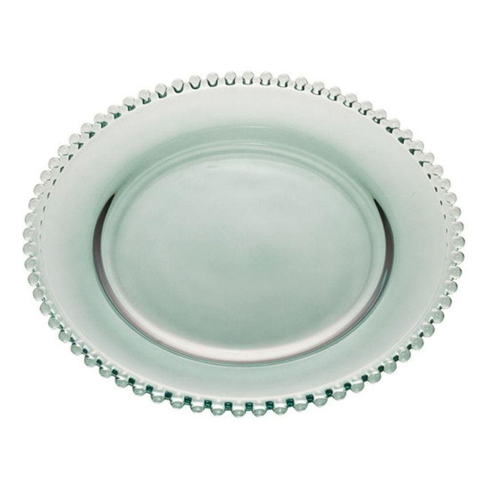 Sousplat Cristal Pearl Verde Wolff 32 Cm