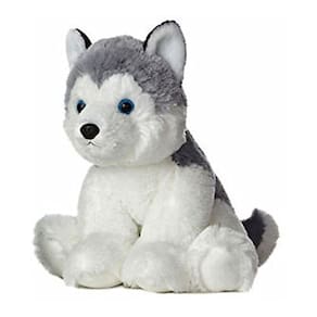 Aurora 50269 Brinquedo de pelúcia, Husky, 14" de altura, cinza