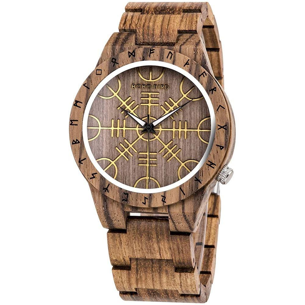 BOBO BIRD Mens Exclusivo Gravar Madeira Relógios Luxuoso Relógio Elegante Cinta de Madeira com Caixa de Madeira de Bambu