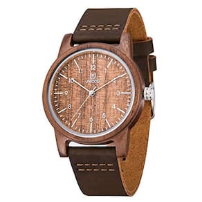 Relógio de madeira, BIOSTON l Artesanal 40mm Unisex Walnut Wood Grão relógios de madeira para homens