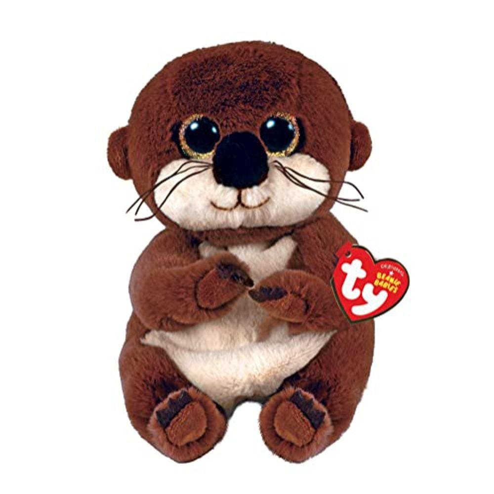 Ty Beanie Bellie Mitch uma lontra marrom - 6 "