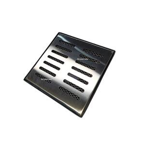 Ralo Inox 304 modelo 20x20 Quintal Coletora Para Tubo 75mm com Anti Insetos (19,5cm x 19,5cm)