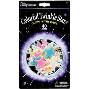 Jogos Universitários Grandes Explorações Estrelas Cintilantes Coloridas, 40-Pack