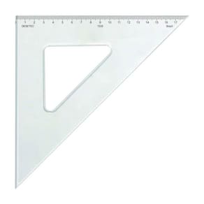 Esquadro Trident Acrílico 26cm 45/45/90 Sem Escala 2526
