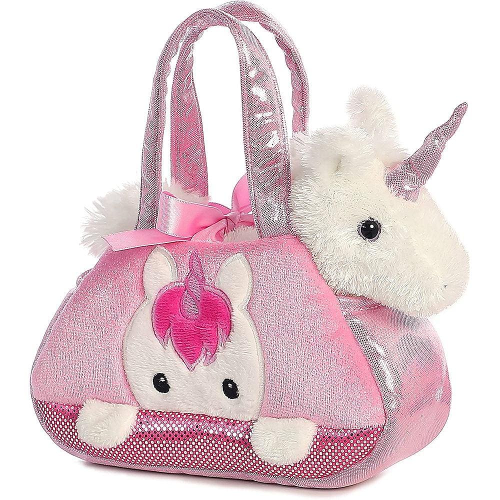 Aurora World Fancy Pals Pet Carrier, Peek-A-Boo Unicorn Multi, 7 polegadas