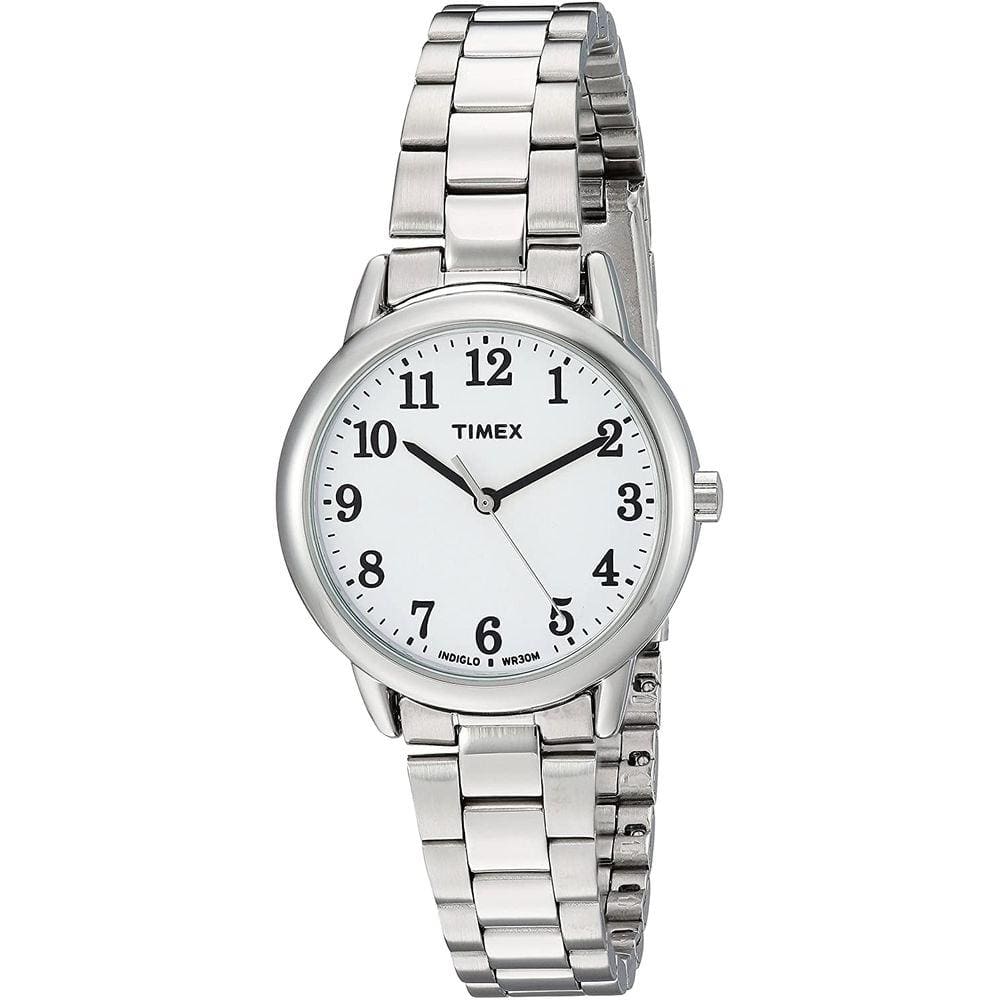 Relógio de pulseira de aço inoxidável do Timex Women`s Easy Reader