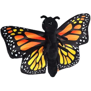Wild Republic Huggers Butterfly Monarch Pelúcia Brinquedo, Bracelete tapa, animal de pelúcia, brinquedos infantis, 8"
