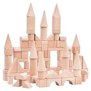 Conjunto de blocos de madeira Timfuis - 100Pcs l Wood S