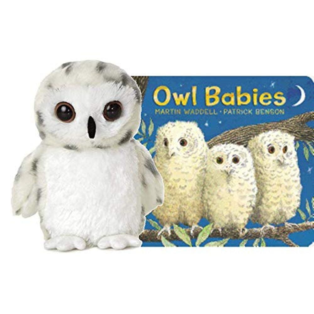 Aurora World 8 ”Snowy Owl Toy, pequeno, conjunto de presente branco