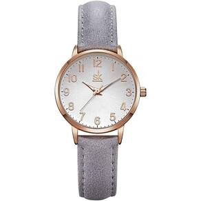 Relógio Feminino Luxo Pulseira Couro Quartz