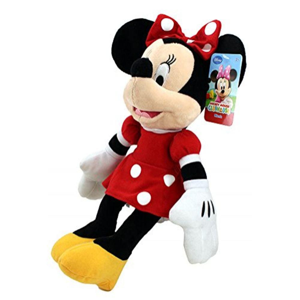 Boneca de brinquedo Disney Plush Classic Minnie Mouse Red Polka Dot Dress 15”