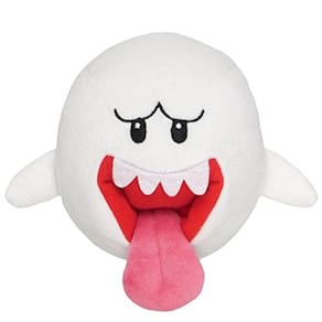 Sanei Super Mario All Star Collection 4" Ghost Boo Plush, Pequeno