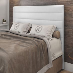 Cabeceira King Size Napoli 193cm Material Sintético Branco c/ Frame Italian Flex