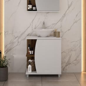 Gabinete de Coluna Moab Branco/Tannat