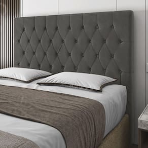 Cabeceira Queen Potenza 160cm Veludo Cinza c/ Frame Italian Flex