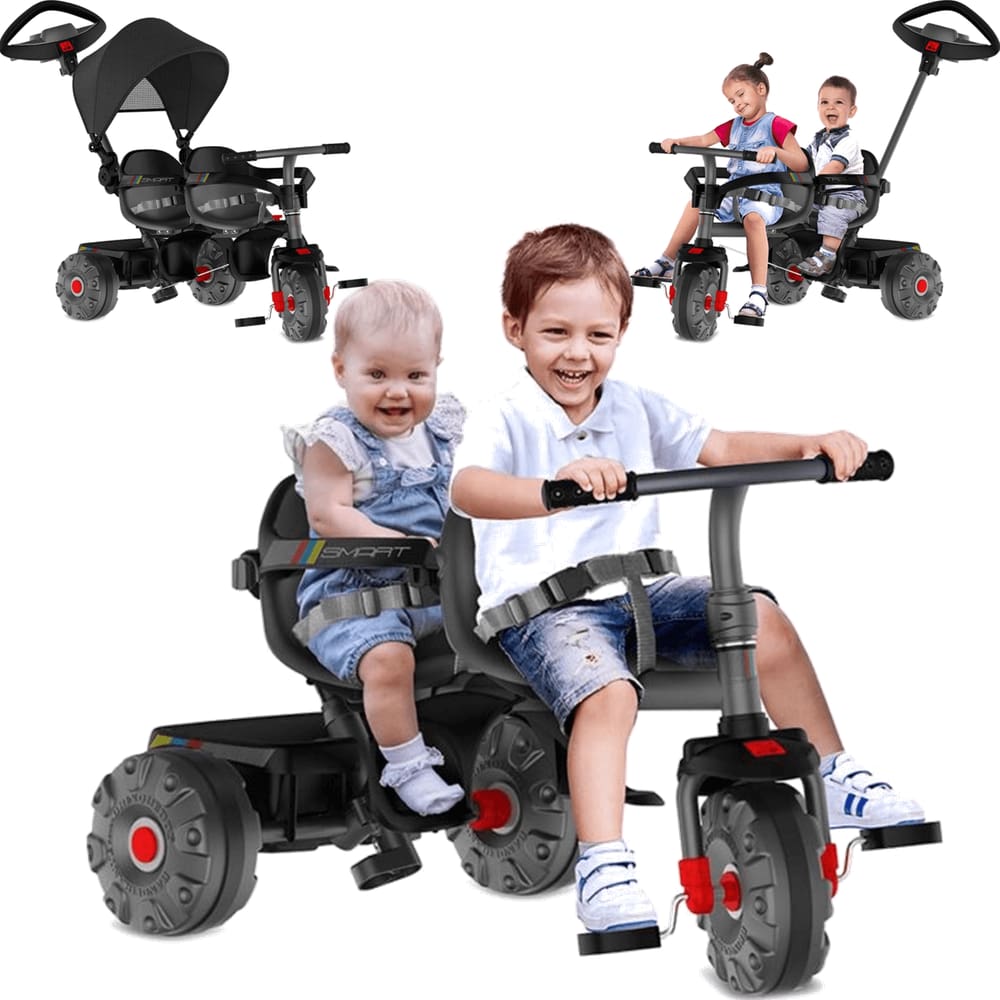 Triciclo Infantil Bandeirante Smart Comfort 3 em 1 Pedal e Passeio Aro -  Maçã Verde Baby