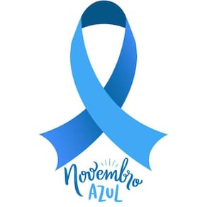 Adesivo Decoração Laço Novembro Azul Prevenção 50X80Cm