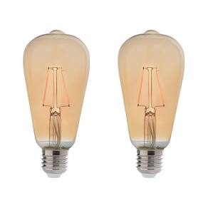 Kit 2 Lâmpadas Filamento Led Retro Pera ST64 E27 Avant 4W Ambar 2200K - 360 Lumens