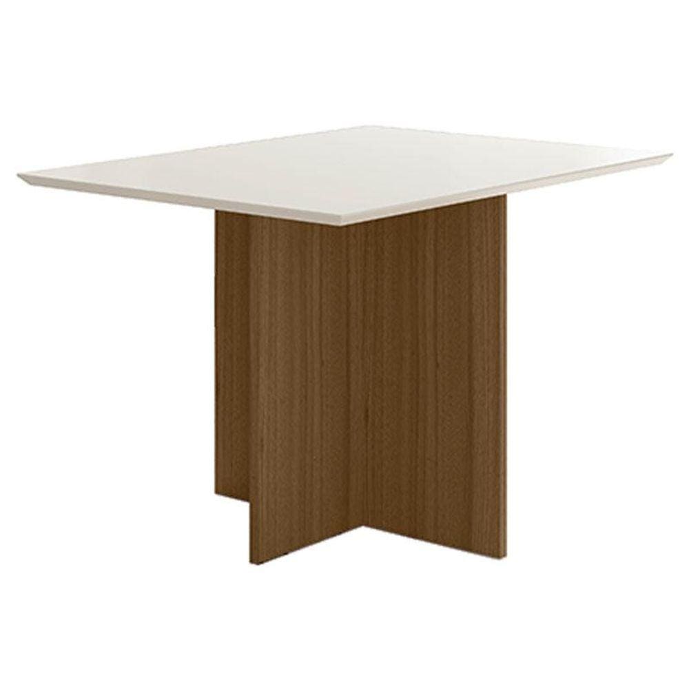 Mesa de Jantar 120cm Helo Carvalho Off White - Poliman