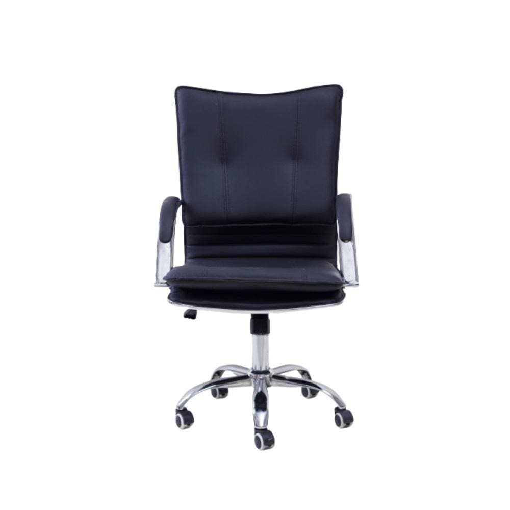 Cadeira De Escritório com Base Cromada Prizi Garden - Preta