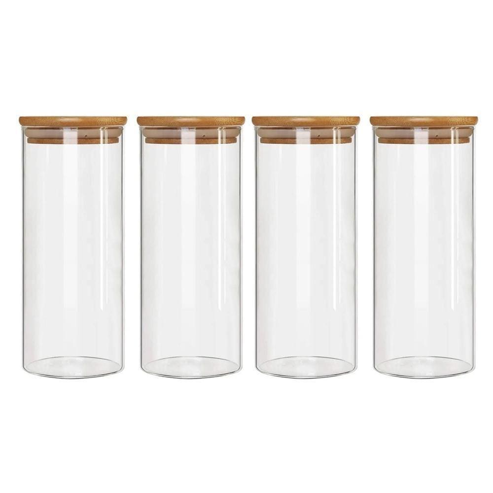 Kit 4 Potes Herméticos Bambu 1800ml Class Home