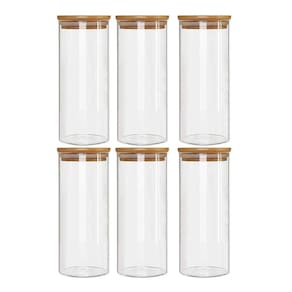 Kit 6 Potes Herméticos Bambu 1800ml | Class Home