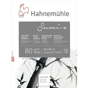 Bloco sumi-e 30x40cm 80g/m 20 fls hahnemuhle 10628371