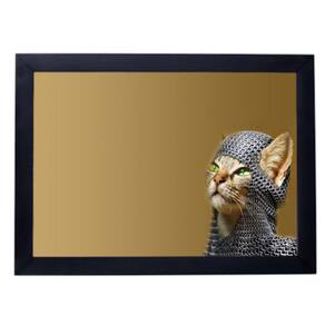 Lindo quadro 24X33 gato gatinho guerreiro P8423