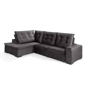 Sofá 4 Lugares Retrátil e Reclinável Com Chaise Direito Esmeralda Veludo 285cm Redenobre