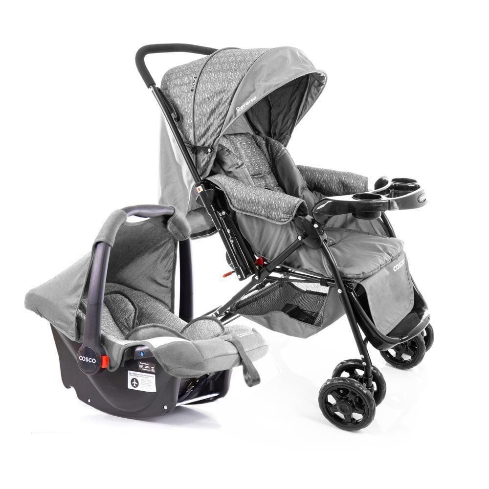 Travel System Duo Reverse Cinza Com Bebe Casas Bahia