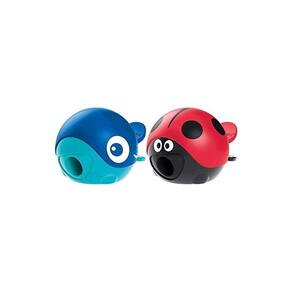 Kit 02 Apontador Escolar Croc Croc Easy Baleia e Joaninha Maped | Divertido | Criativo | Animais Fofos | Colecionável