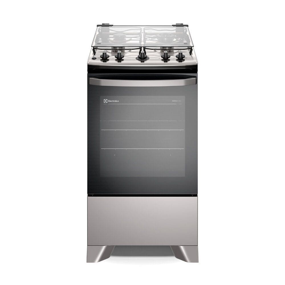 Fogão a Gás de Piso 4 Bocas Electrolux em Inox com VaporBake - FE4IS
