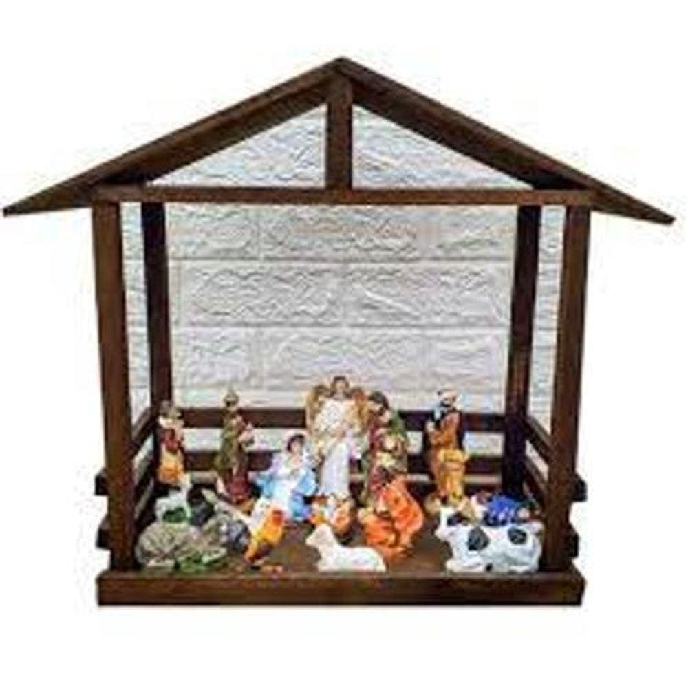 Presépio Colorido 12Cm Com Estábulo 28076