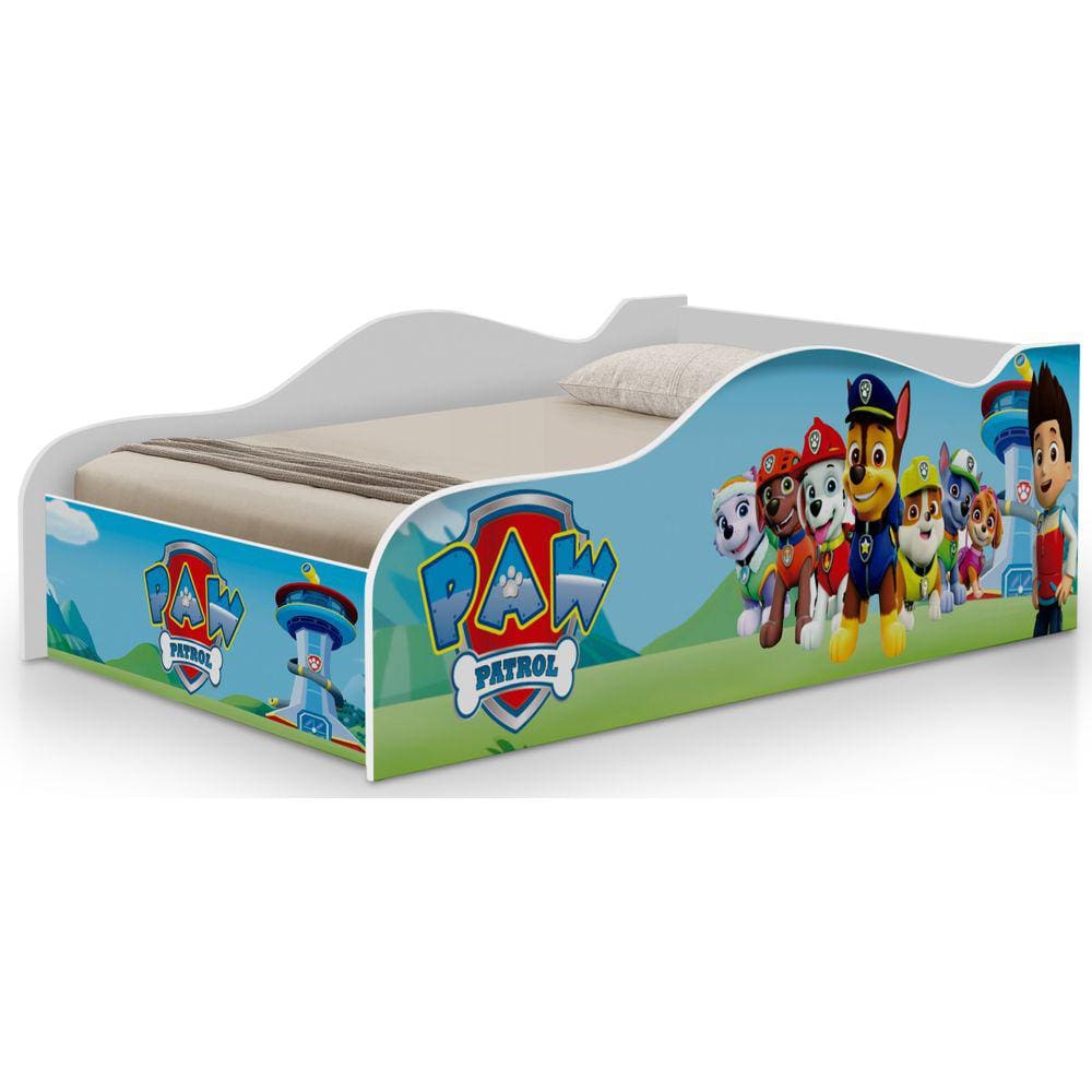 mini cama infantil juvenil da patrulha canina para quarto