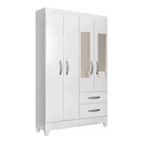 Guarda-Roupas 4 Portas 2 Gavetas e Espelhos Multimóveis CR35144