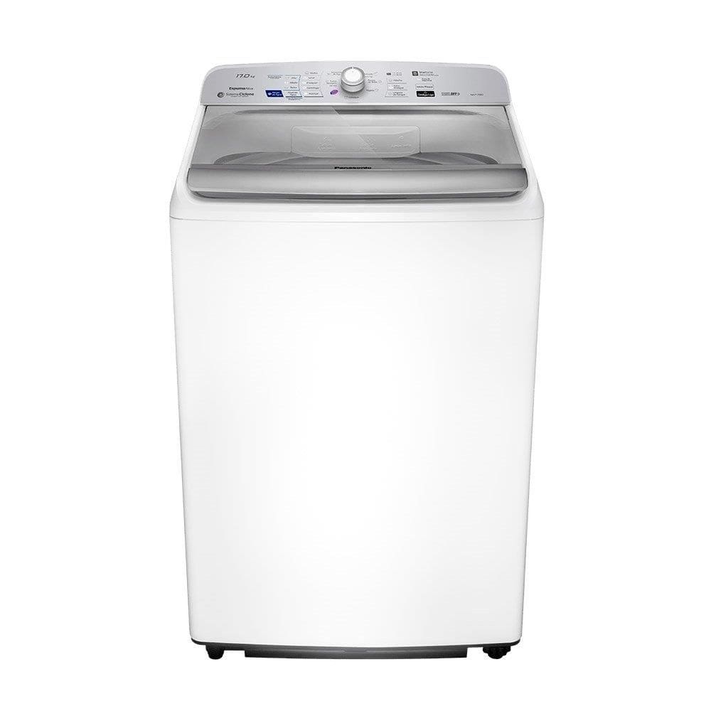 Máquina de Lavar Roupas 17Kg Panasonic NA-F170B7W Smartsense, Painel LED, Cesto Inox, Branco