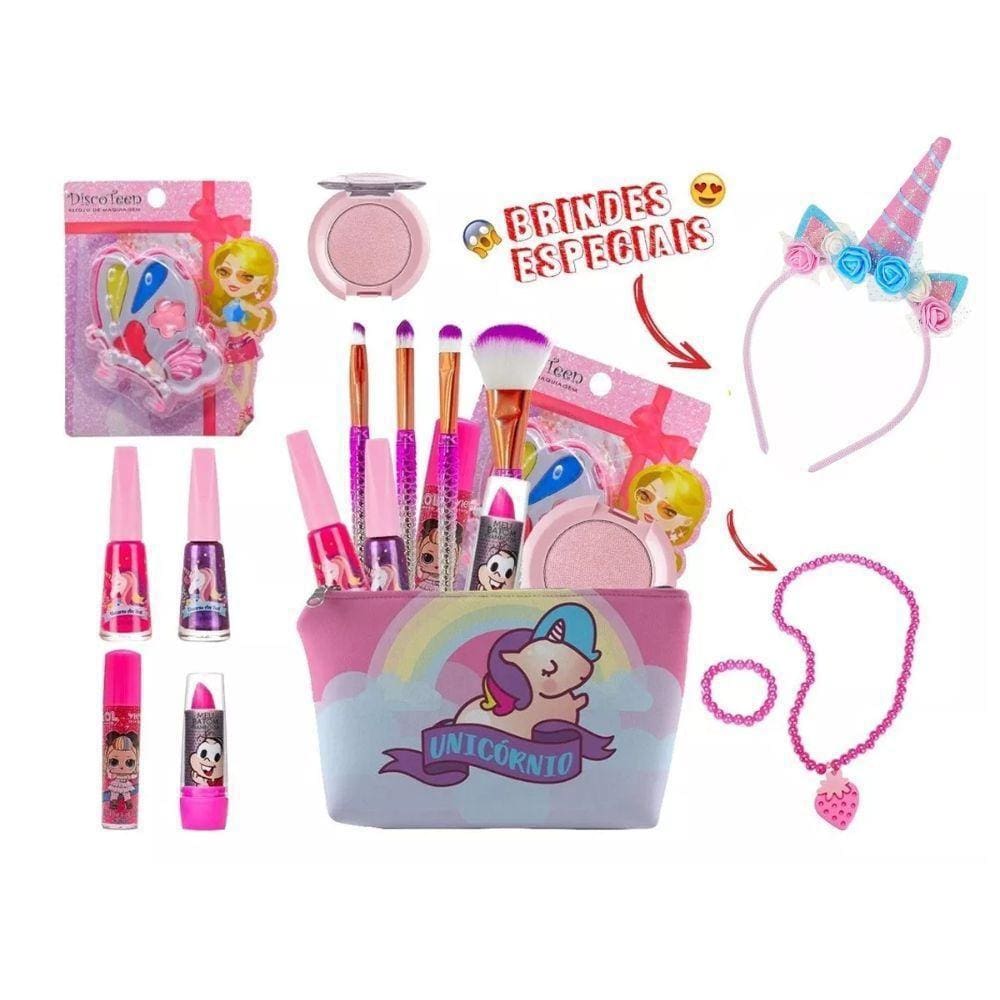 Kit De Maquiagem Infantil Completo Bz138