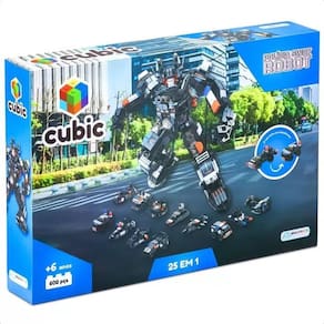Lego Cubic Policia Swat Robot 600Pçs Multikids